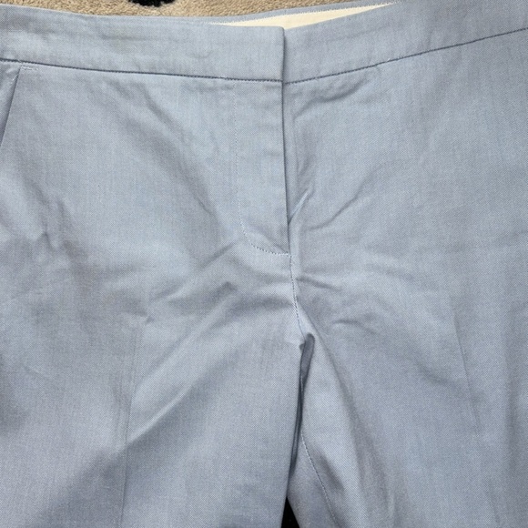 J Crew chambray flat front trousers size 8 - Picture 2 of 5